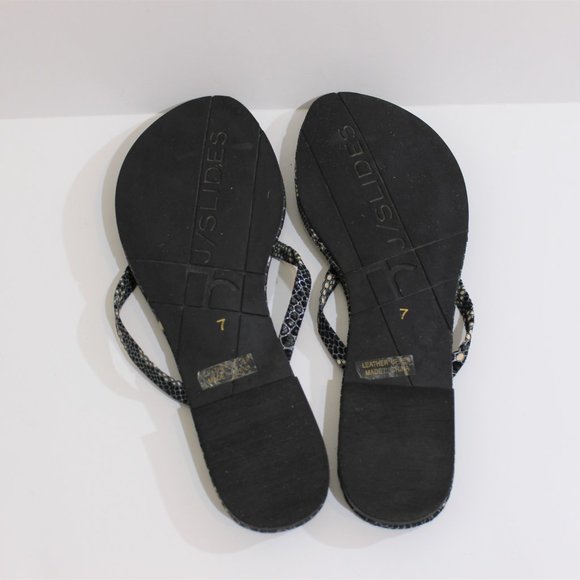 J/SLIDES Snake Print Flip Flop Sandals 7 - Picture 6 of 7